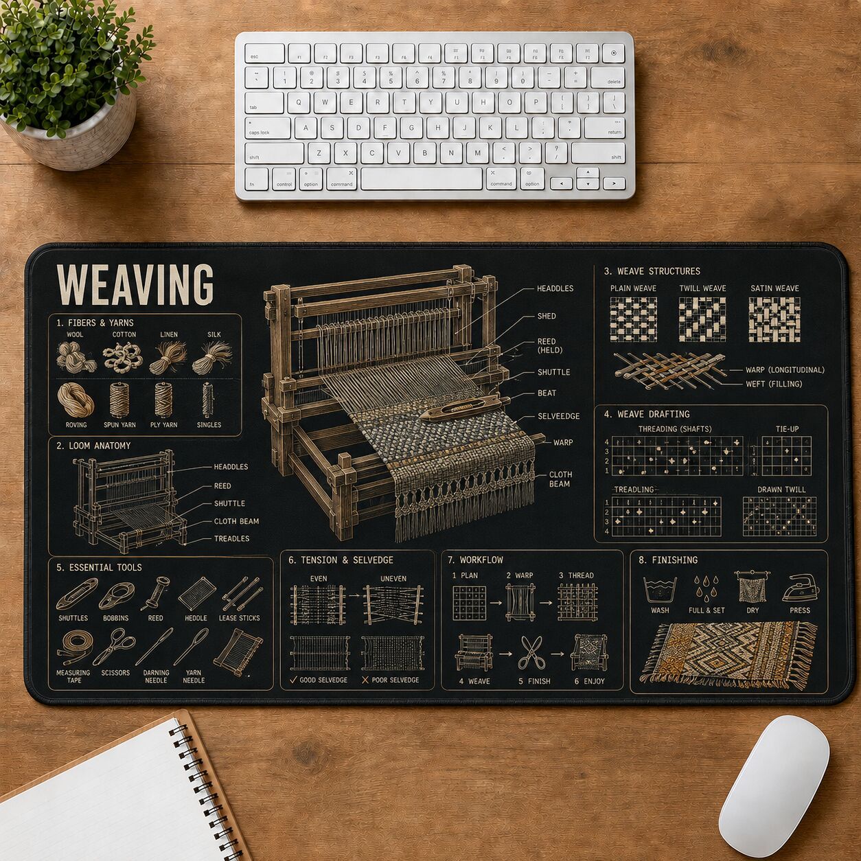 Weaving Creative Reference Guide Desk Mat | 5To9Vibe