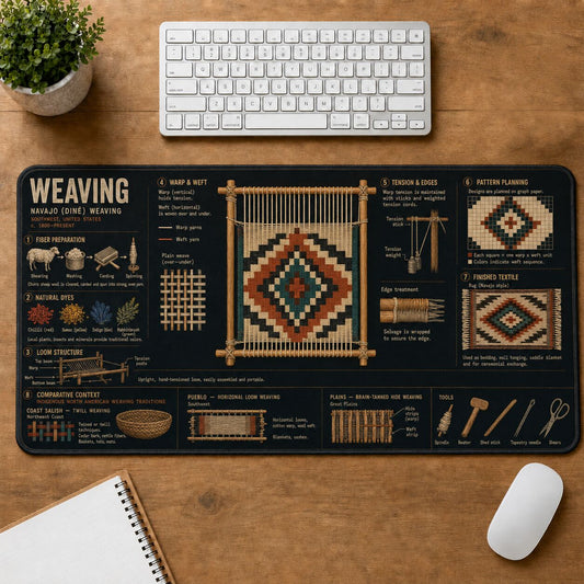 Weaving Cultural Heritage Visual Guide Desk Mat | 5To9Vibe