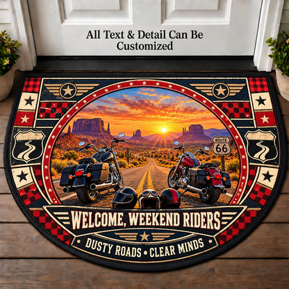 Desert Ride - Weekend Ride Crew Personalized Half Round Mat | 5To9Vibe