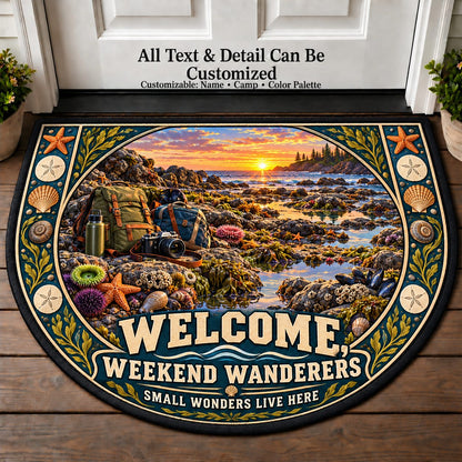 Coastal Tidepool - Weekend Wanderers Personalized Half Round Mat | 5To9Vibe