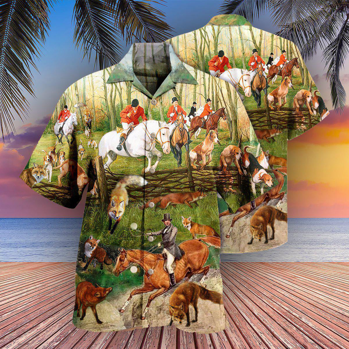 Fox Hunting Weekend Forecast 100 Chanceof - Hawaiian Shirt 