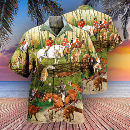 Fox Hunting Weekend Forecast 100 Chanceof - Hawaiian Shirt 