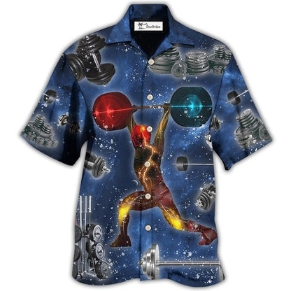 Hawaiian Shirt / Adults / S Weightlifting Power Galaxy - Hawaiian Shirt 