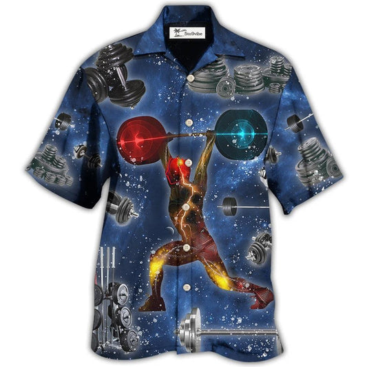 Hawaiian Shirt / Adults / S Weightlifting Power Galaxy - Hawaiian Shirt 