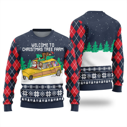 Welcome To Christmas Tree Farm Women's Ugly Christmas Sweater