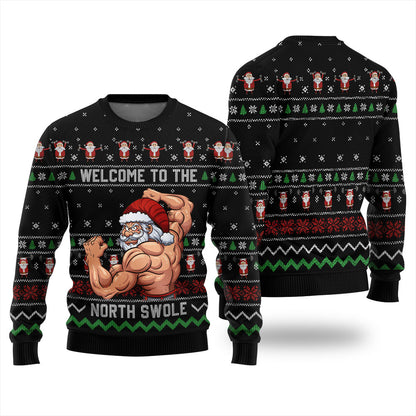 Welcome To The North Swole Ugly Christmas Sweater