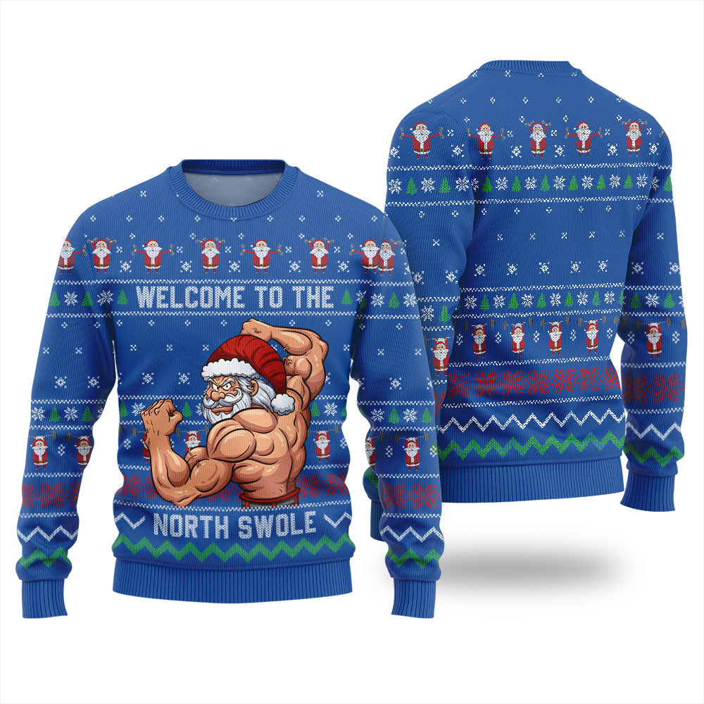 Welcome To The North Swole Ugly Christmas Sweater