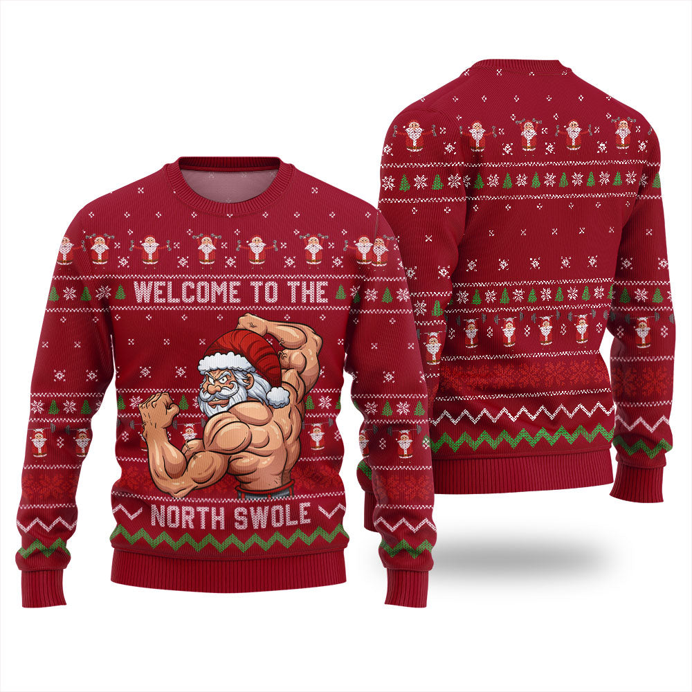 Welcome To The North Swole Ugly Christmas Sweater