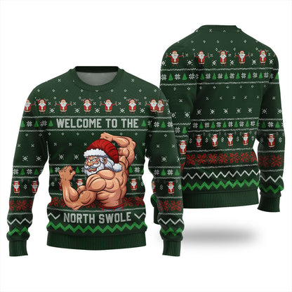 Welcome To The North Swole Ugly Christmas Sweater
