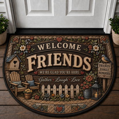 Bless This Home Doormat - Rustic Floral & House Welcome Mat - 5to9vibe