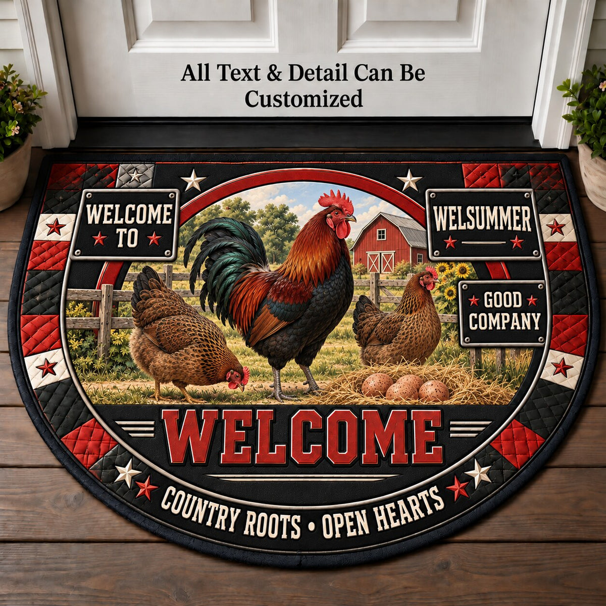Welsummer Personalized Half Round Mat | 5To9Vibe