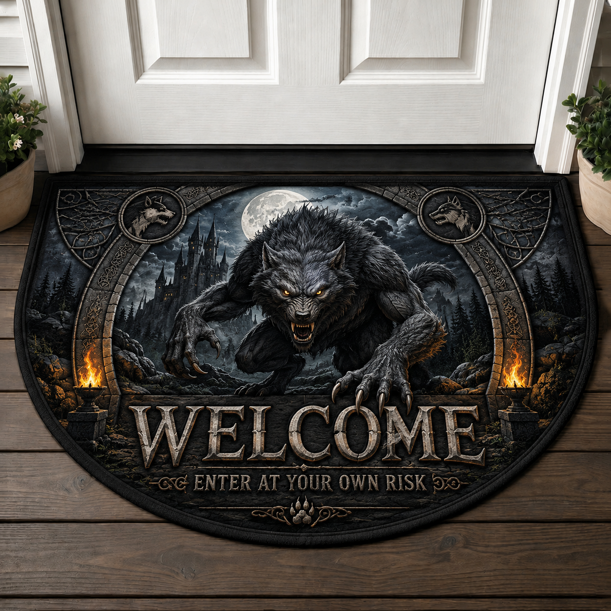 Rise From Ashes Phoenix Welcome Mat - Legendary Fire Bird Mythical Doormat - 5to9vibe
