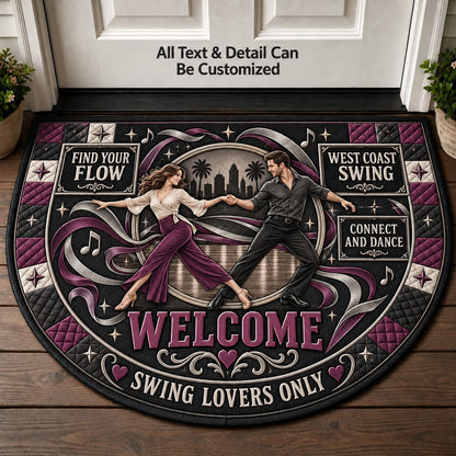 West Coast Swing Personalized Half Round Mat | 5To9Vibe