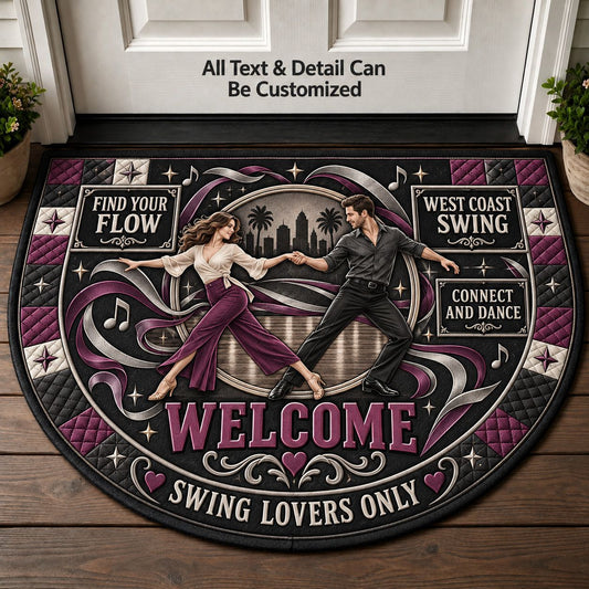 West Coast Swing Personalized Half Round Mat | 5To9Vibe