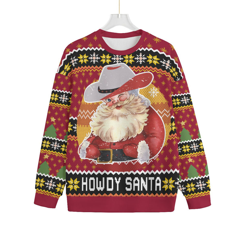 Western Cowboy Santa Plus Size Ugly Sweater Adults