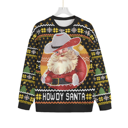 Western Cowboy Santa Plus Size Ugly Sweater Adults
