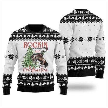 Western Cowboy Ugly Christmas Sweater For Women