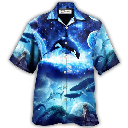 Hawaiian Shirt / Adults / S Whale Blue Galaxy Mysterious - Hawaiian Shirt 