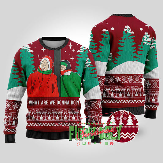 What Are We Gonna Do A Christmas Story Funny Sweater Cardinal Red