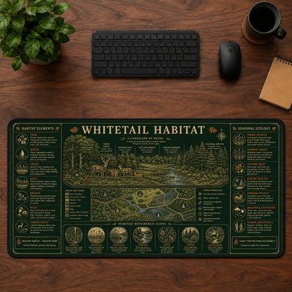 Whitetail Habitat Desk Mat Mouse Pad | 5To9Vibe