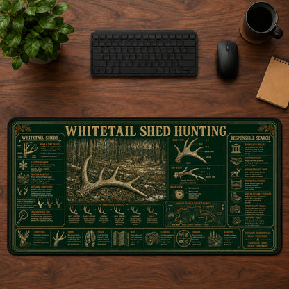 Whitetail Shed Hunting Desk Mat Mouse Pad | 5To9Vibe