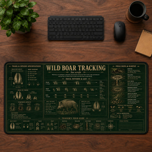 Wild Boar Tracking Desk Mat Mouse Pad | 5To9Vibe