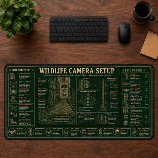 Wildlife Camera Setup Desk Mat Mouse Pad | 5To9Vibe