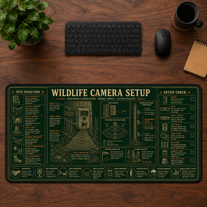 Wildlife Camera Setup Desk Mat Mouse Pad | 5To9Vibe