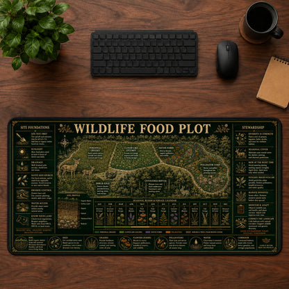 Wildlife Food Plot Desk Mat Mouse Pad | 5To9Vibe