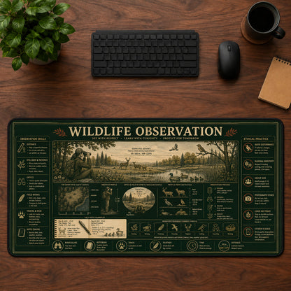 Wildlife Observation Desk Mat Mouse Pad | 5To9Vibe