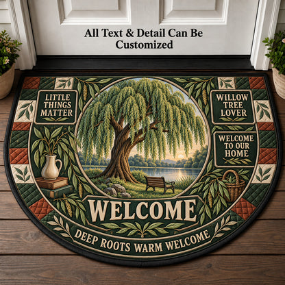 Willow Tree Lover Personalized Half Round Mat | 5To9Vibe