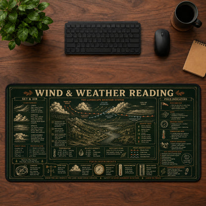 Wind & Weather Reading Desk Mat Mouse Pad | 5To9Vibe