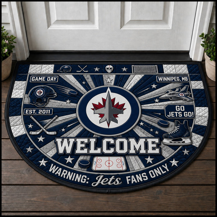 Hockey All Teams Custom Quilted Print Premium Welcome Mat – Personalized Baseball Doormat