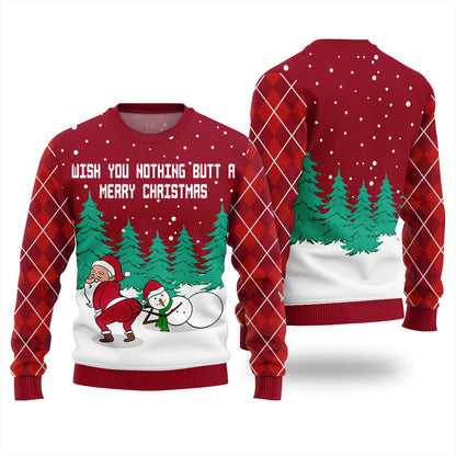 Wish You Nothing Butt A Merry Christmas Ugly Sweater