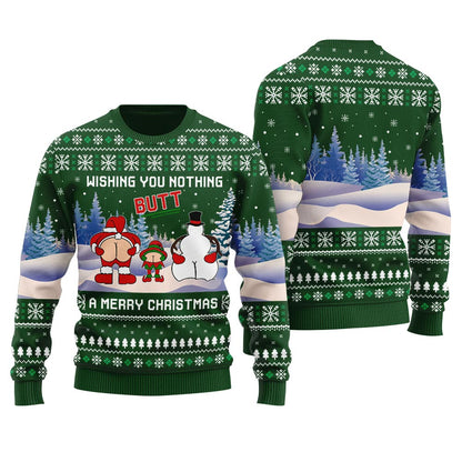 Wishing You Nothing Butt A Merry Christmas Women's Ugly Sweater
