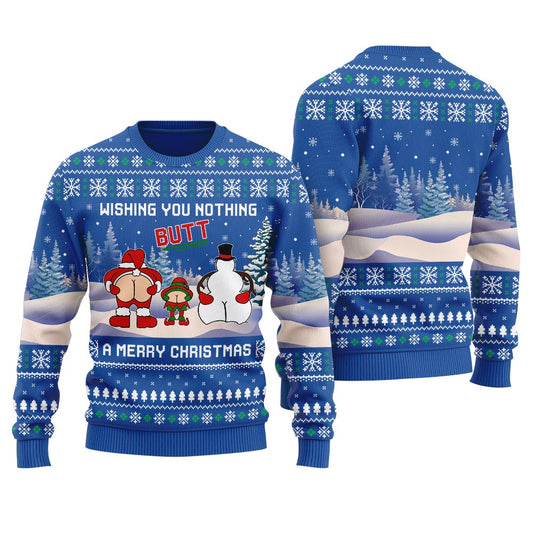 Wishing You Nothing Butt A Merry Christmas Women's Ugly Sweater