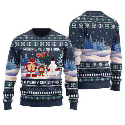 Wishing You Nothing Butt A Merry Christmas Women's Ugly Sweater