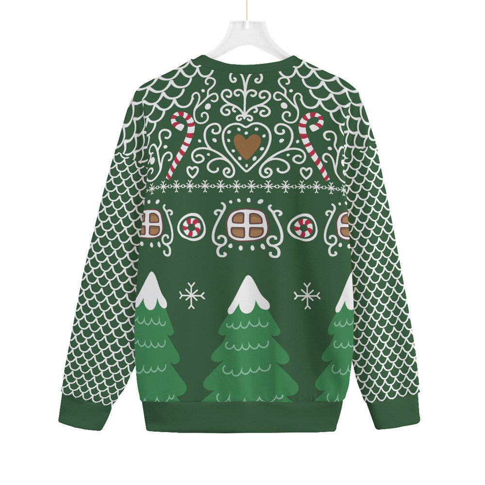Women's Gingerbread House Oversized Ugly Christmas Sweater