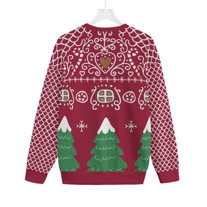 Women's Gingerbread House Oversized Ugly Christmas Sweater