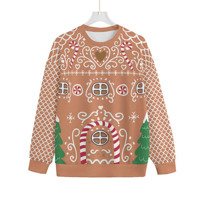 Women's Gingerbread House Oversized Ugly Christmas Sweater