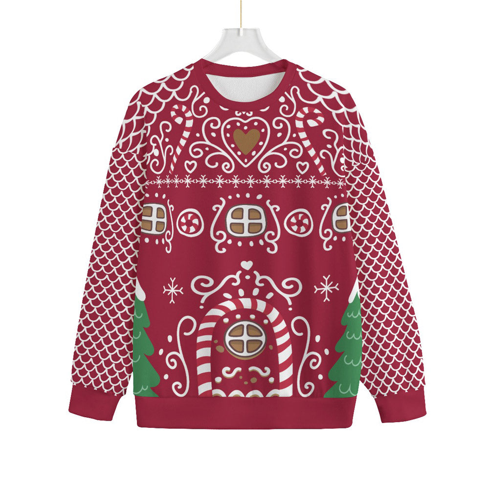 Women's Gingerbread House Oversized Ugly Christmas Sweater