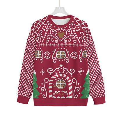 Women's Gingerbread House Oversized Ugly Christmas Sweater