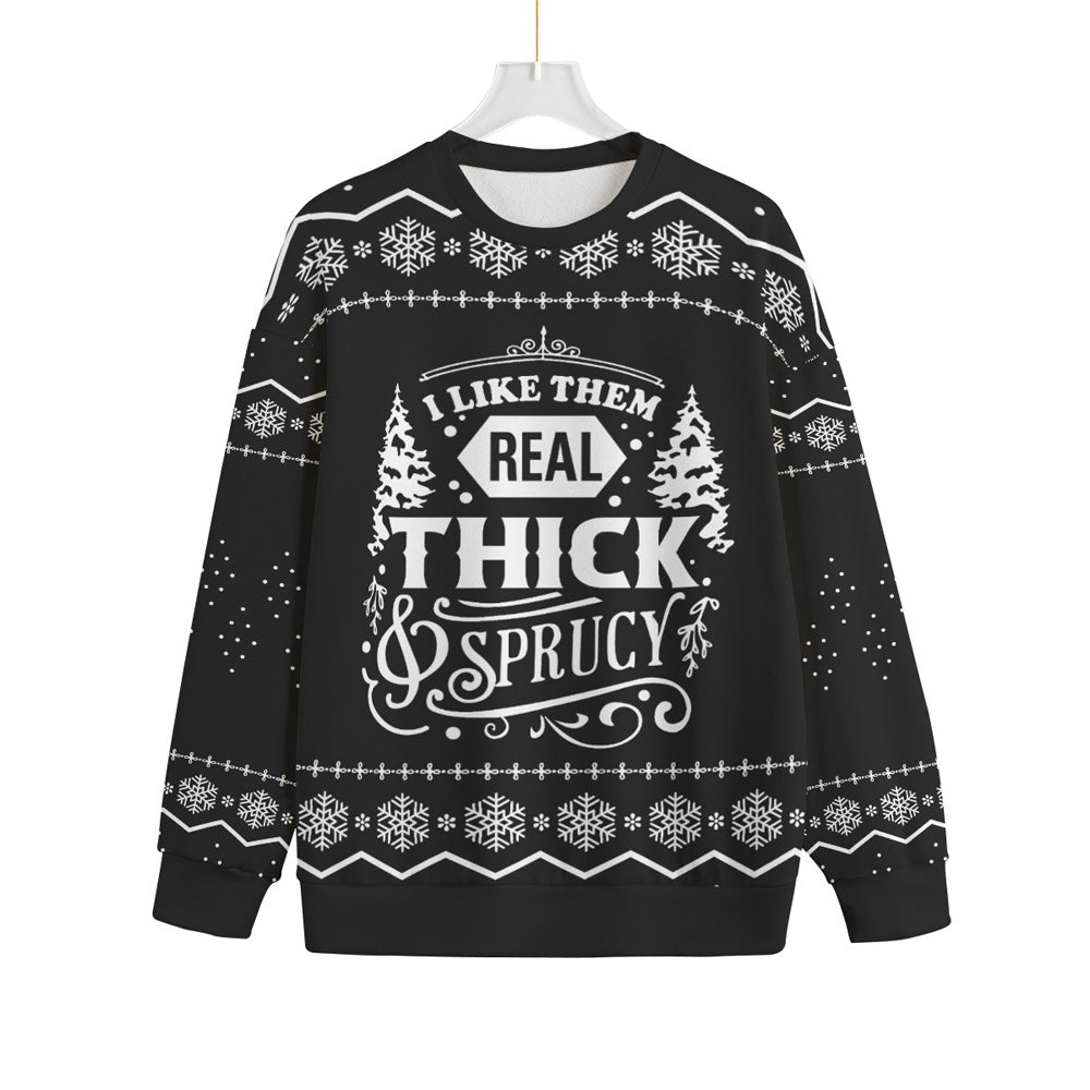 Women's Real Thick And Sprucy Womens Plus Ugly Christmas Sweater