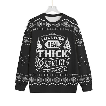 Women's Real Thick And Sprucy Womens Plus Ugly Christmas Sweater