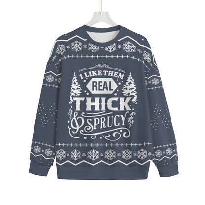 Women's Real Thick And Sprucy Womens Plus Ugly Christmas Sweater