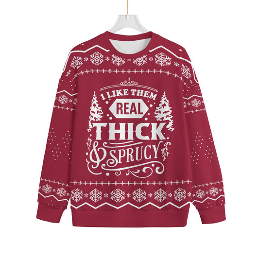 Women's Real Thick And Sprucy Womens Plus Ugly Christmas Sweater