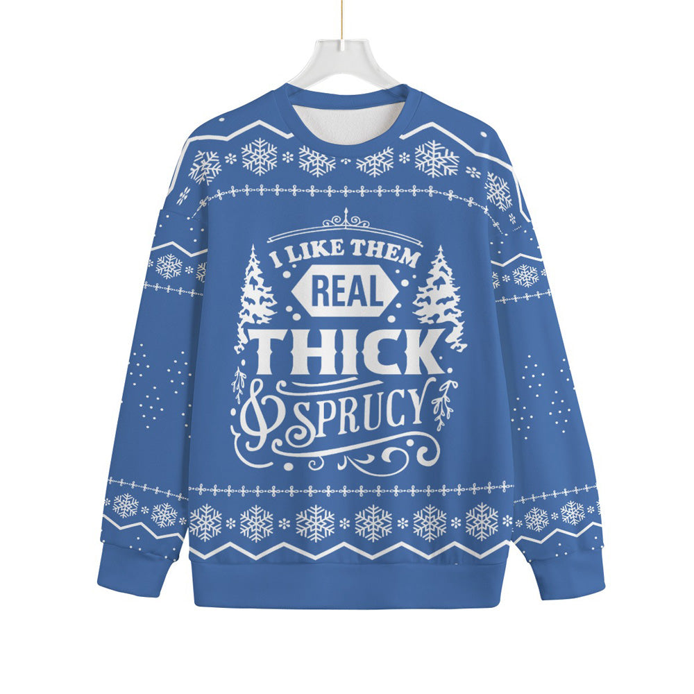 Women's Real Thick And Sprucy Womens Plus Ugly Christmas Sweater