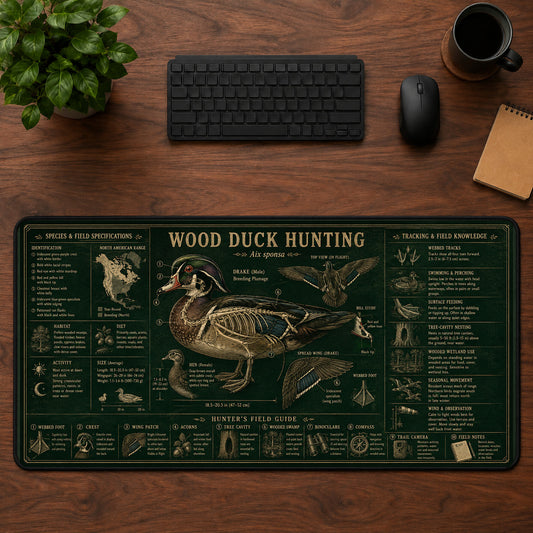 Wood Duck Hunting Desk Mat Mouse Pad | 5To9Vibe