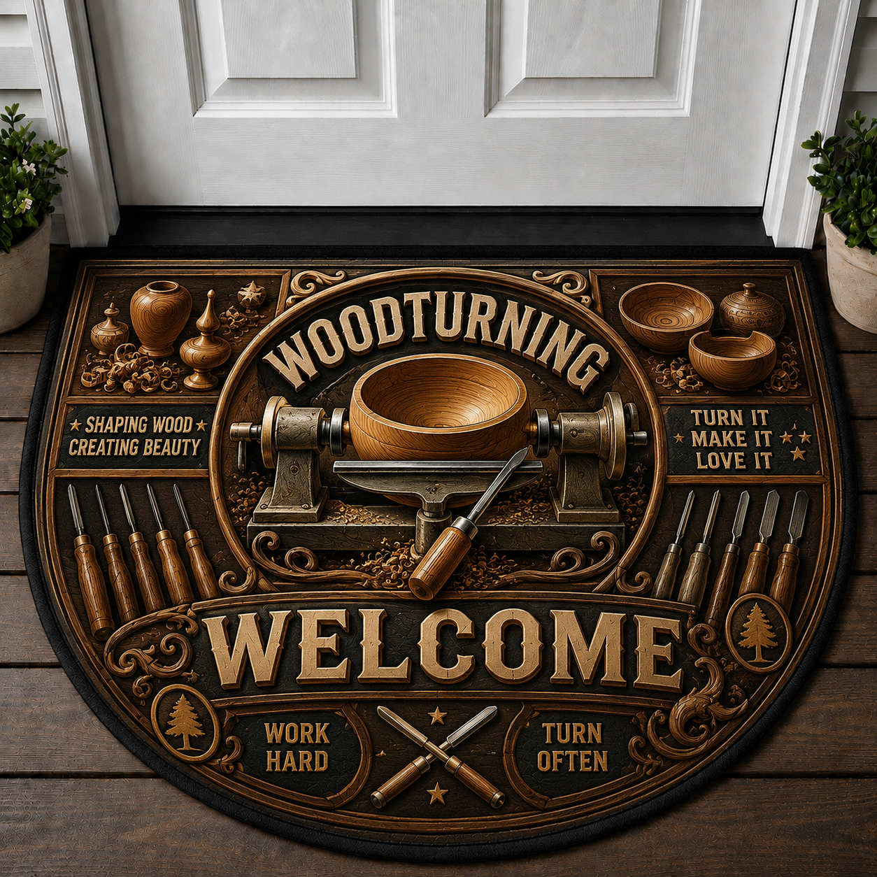 Master Blacksmith Forge And Anvil Doormat - Metalworking Anvil Welcome Mat - 5to9vibe