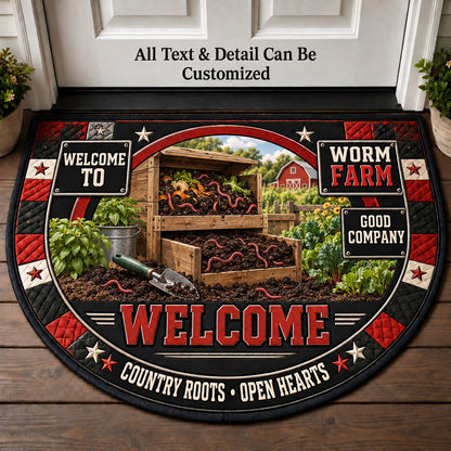 Worm Farm Personalized Half Round Mat | 5To9Vibe